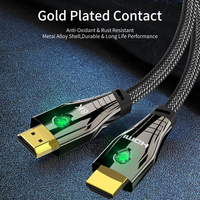 Chapado en oro HDR V2.1 A008 8K 48Gbps Resolución 8K60Hz para HDMI Cable HD 7680*4320 para Monitor PVC Aleación de zinc PVC para HDMI
