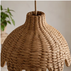 Woven Bamboo Rattan Pendant Lightshade Natural Wabi Sabi Decorative Hood Bedroom China Ceiling Lamp For Sale - Product Image 4