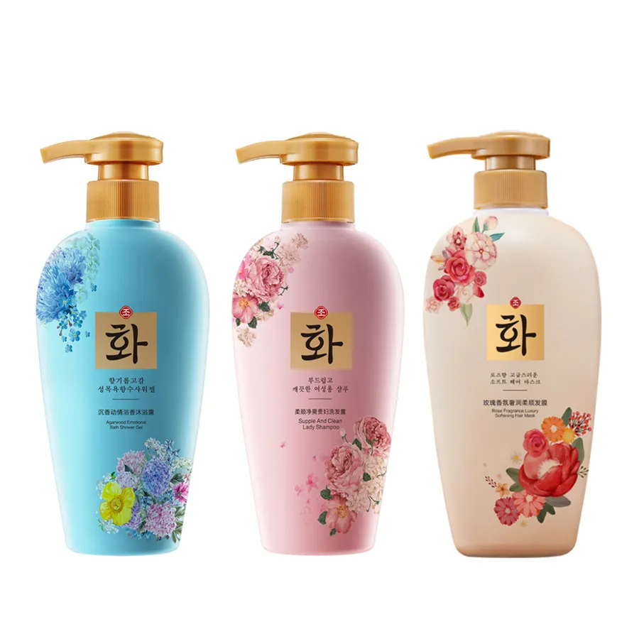 Cosmétiques coréens, kit de soins pour cheveux, traitement, shampoing, après-shampoing, gel douche pour nettoyage en profondeur, hydratant et adoucissant