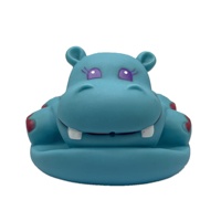 Ensemble de jouets de bain pour bébé personnalisé, sans moule, petit, écologique, grenouille, hippopotame, poisson de dessin animé, jouet de bain, pulvérisation d'eau, jouets animaux