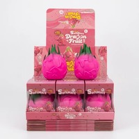 Jouets Squishy Fruit Artificiel Pitaya Dragon Rouge Prêts à Expédier, Fidget à Remontée Lente pour Soulagement du Stress, Cadeaux Sensoriels pour Fêtes