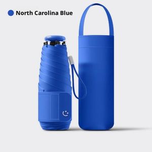 Paraguas de Viaje de Lujo, Resistente a los Rayos UV, Ligero, con Revestimiento Negro, Plegable en Cinco Secciones, Protección Doble para Sol y Lluvia, Manual - Product Image 1