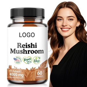 OEM/ODM Reishi mantarı kapsül bitkisel takviyeler diyet takviyeleri büyük miktarda zengin Reishi mantarı özü - Product Image 1