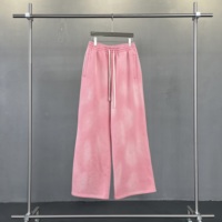 Pantalon baggy en coton éponge français surdimensionné Custom Essentials pour hommes pantalon de survêtement baggy droit à jambes larges pantalon de survêtement empilé