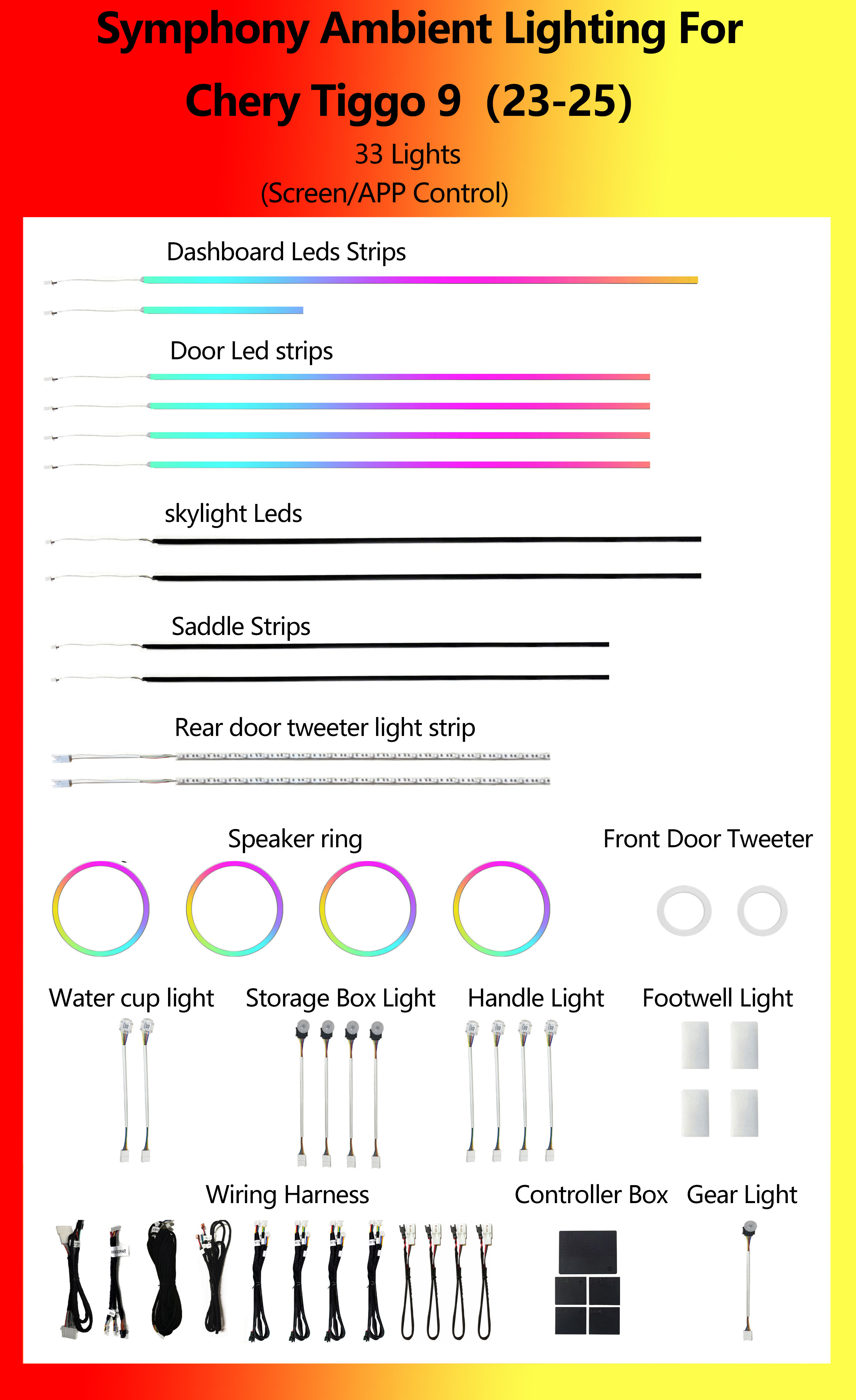 Chery Tiggo 9 Sinfonía 33 Luces