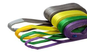 강력한 중량급 PE 6톤 2-5m 평면 웨빙 리프팅 슬링 벨트 CE 인증 안전 계수 7:1 운송용 - Product Image 6