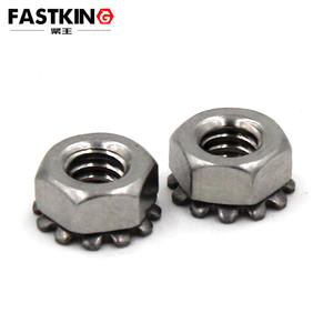 UNC 6 #-32 8 #-32 1/4-20 K-tipo lucchetto Keps 304 acciaio inossidabile polidentato dentato dadi esadecimali K - Product Image 4