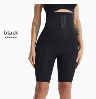 Pantalon gainant taille haute pour femme avec coussinets en mousse fixes pour les fesses et les hanches, style boxer