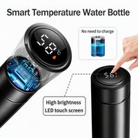 Bouteille d'eau intelligente en acier inoxydable de 500 ml, best-seller, haute technologie, écologique, isolée, avec affichage LED tactile de la température