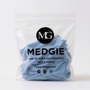 Low MOQ Custom Printing Company Logo <b>Biodegradable</b> PE 140 Microns T-Shirt & Socks <b>Packaging</b> Frosted Zipper Bag for Clothing - Product Image 4