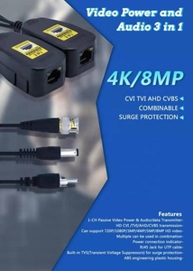 Yeni tasarımcı 3 in <span class=keywords><strong>1</strong></span> 5MP 8MP güç <span class=keywords><strong>video</strong></span> ses uzun mesafe <span class=keywords><strong>hd</strong></span> <span class=keywords><strong>video</strong></span> <span class=keywords><strong>balun</strong></span> cctv sistemleri