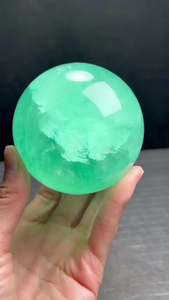 Wholesale Natural Green Fluorite Quartz Sphere <b>Crystal</b> Energy <b>Ball</b> Reiki Decor - Product Image 2