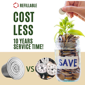 Cápsulas de café reutilizables recargables de acero inoxidable al por mayor, cápsulas de café para máquinas <span class=keywords><strong>Nespresso</strong></span> - Product Image 6