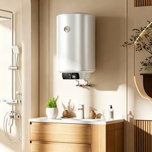 <span class=keywords><strong>Chauffe</strong></span>-<span class=keywords><strong>eau</strong></span> électrique mural vertical 100L à haut rendement énergétique, réservoir intérieur émaillé, 1600W/2000W, pour extérieur - Product Image 1