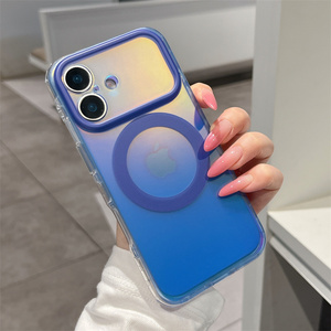 Rainbow Laser IMD Magnetic Mobile Phone case for iPhone 17 16 15 Pro Max colorful bling <b>Camera</b> Protective Shockproof back Cover - Product Image 6