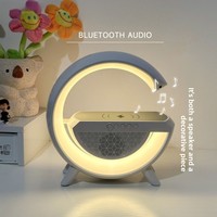 Mini haut-parleur G3401 avec charge sans fil, réveil, lumière d'ambiance et batterie intégrée