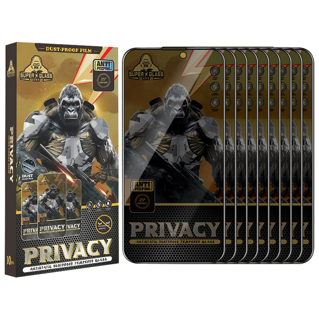 For iPhone 17 16 15 14Clear Black King Kong Privacy Tempered Glass Protective Film Dustproof Mobile Phone Screen Protector