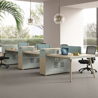 Bureau de poste de travail de personnel élégant de luxe moderne avec chaises de bureau incluses armoire de meubles de bureau élégante