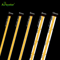 Bande lumineuse LED COB ultra-fine 3 mm, découpable, flexible, sans points, DC24V, 4,8W/m
