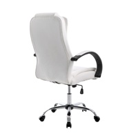 Confortable luxe blanc pivotant ergonomique chaise de bureau rotatif exécutif ascenseur chaise cuir métal fer pas cher échantillon disponible