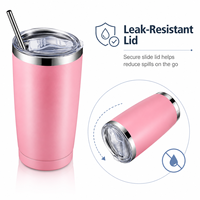 Gobelets isothermes en acier inoxydable 20 oz, revêtement poudré, en stock, gobelet Nespresso anti-fuite pour mariage