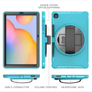 Coque de tablette pour <span class=keywords><strong>Samsung</strong></span> <span class=keywords><strong>Galaxy</strong></span> <span class=keywords><strong>Tab</strong></span> <span class=keywords><strong>S6</strong></span> Lite 10.4 <span class=keywords><strong>2022</strong></span>, bandoulière réglable, robuste, antichoc, enfants - Product Image 6