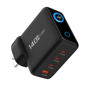 Cargador de Pared <span class=keywords><strong>4</strong></span> en 1 con Pantalla LED Digital de 140W GaN, 1 USB, 2 Puertos Tipo C, Carga Rápida PD QC3.0 para Teléfono Móvil - Product Image 4