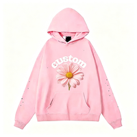 NOUVEAU Hoodie Oversize en Molleton Français 100% Coton avec Imprimé Lettres Strass Streetwear pour Homme – Vente en Gros