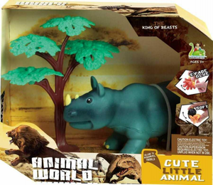 Peluche de Rinoceronte Animal World de 31cm-50cm, Eléctrico, para Niños de 2 a 4 Años, Unisex - Product Image 3