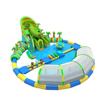 Enfants en plein air crocodile gonflable parc aquatique avec piscine