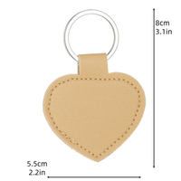 Porte-clés en cuir personnalisés en forme de cœur, accessoires pour sacs, pendentifs décoratifs, étiquettes de bagages DIY pour la vie quotidienne et les voyages