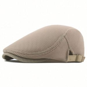 Gorra de malla unisex de verano al por mayor, gorra tipo Ivy, gorra tipo Duckbill, boina, gorra Newsboy de malla para hombre - Product Image 2