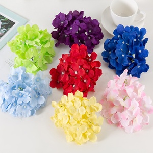 Tête de fleur d'hortensia artificielle adaptée au bricolage Guide mural de fleur de mariage Décoration Simulation de fleur en soie - Product Image 6
