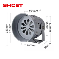 Sirène de moteur en métal Promelectrica 220-240V Sirènes électriques en métal à moteur AC 220V/210V Son 120db 100db Ms 290 Sirène de moteur