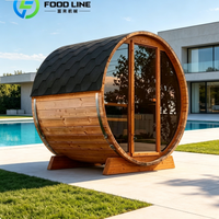 Grande maison modulaire avec sauna et espace de détente, sauna extérieur, maison capsule avec sauna