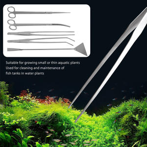 Tan Roestvrijstalen Aquascaping Pincet Visschaar Aquarium Reiniging & Plant Onderhoud Tools - Product Image 4