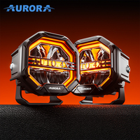 Projecteur de Travail/Antibrouillard LED Bicolore Aurora Nouveau Design, Lumière de Conduite Tout-Terrain 4x4 VTT Camion