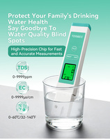 Testeur numérique de qualité de l'eau haute précision 4 en 1, stylo de test d'eau portable pour l'hydroponie, les aquariums, les piscines