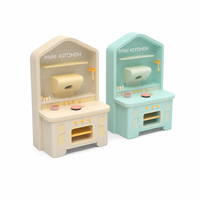 Nouvelle Conception Maison de Jeu de Rôle Ludique pour Enfants 3+ Ans, Thème Cuisine Île avec Plan de Travail, Jeu d'Imitation Urbain, Design Maison de Cuisine pour Enfants
