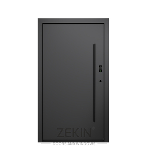 Portes d'entrée de sécurité de luxe ZEKIN pour villas, portes extérieures en aluminium, portes d'entrée pivotantes modernes, portes résidentielles - Product Image 1