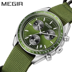 MEGIR 2247G <span class=keywords><strong>Orologio</strong></span> Sportivo da Uomo di Lusso con Cinturino in Nylon, <span class=keywords><strong>Cronografo</strong></span> Impermeabile con Calendario - Product Image 2