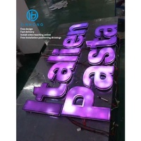 RGB colorido Super palabra Led letras retroiluminadas al aire libre grande 3D retroiluminado signo programable Led signo personalizado Led signo