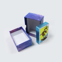 Cartes de tarot Oracles personnalisées avec bords argentés et dorés, impression de jeux de cartes Oracle holographiques avec boîte rigide
