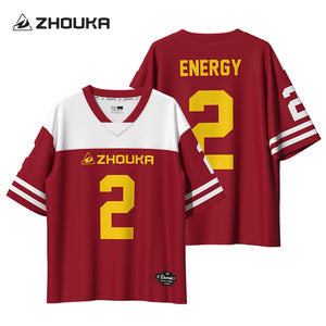 Maglia Personalizzata OEM <span class=keywords><strong>Slim</strong></span> Fit per Rugby e Calcio, Oversize in Rete con Motivi Retrò dei Giocatori, Maglietta Vuota per Football Americano - Product Image 6