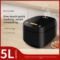 Autocuiseur Électrique Intelligent 900W Grande Capacité 5L en Alliage Plastique avec Cuve Sphérique, Écran LCD, Minuteur et Fonction Maintien au Chaud pour Usage Domestique