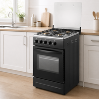 Penjualan Panas Kompor Gas Stainless Steel Multi-fungsi dengan Penutup Kaca Tempered Mesin All-in-one 4 Tungku Pembersihan Otomatis untuk Luar Ruangan.