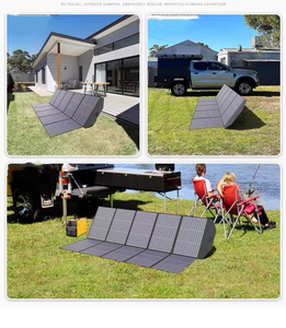 Foldable Portable Monocrystalline 120W Lightweight <b>Solar</b> for Outdoor Home Travel Picnic - Product Image 6