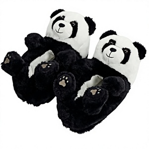 Pantuflas <span class=keywords><strong>de</strong></span> Mujer con Diseño Divertido <span class=keywords><strong>de</strong></span> <span class=keywords><strong>Animales</strong></span>, <span class=keywords><strong>de</strong></span> Felpa Sherpa, Antideslizantes, Novedosas, Lindas, Cálidas y Cómodas con Agarre - Product Image 1