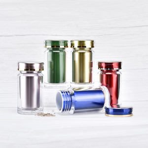 新款畅销保健瓶 多色胶囊药丸收纳瓶 双层塑料胶囊瓶 - Product Image 2