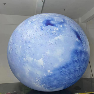 Globe terrestre géant gonflable en PVC, <span class=keywords><strong>7</strong></span> couleurs LED, durable, étanche, avec ventilateur intégré, représentant les planètes Soleil, Jupiter, Saturne, Terre, Uranus - Product Image 1